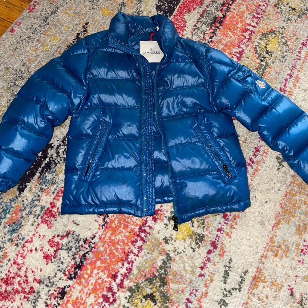 COPY - Moncler Kids coat blue/green NO Hood size 6Y